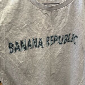 Banana Republic Light Gray Graphic Tee